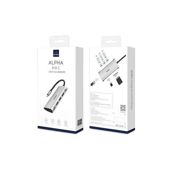 WiWU Alpha A631STR 6-in-1 USB-C Hub