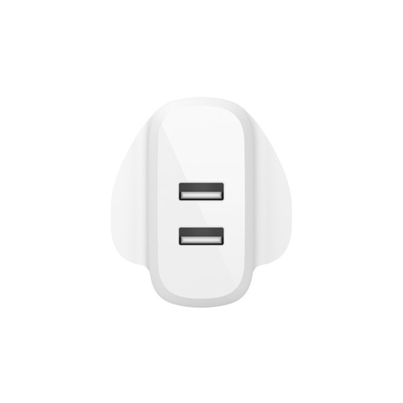 Belkin Boostup Charge Dual USB-A Wall Charger 24W + USB-A to USB-C cable - 1M