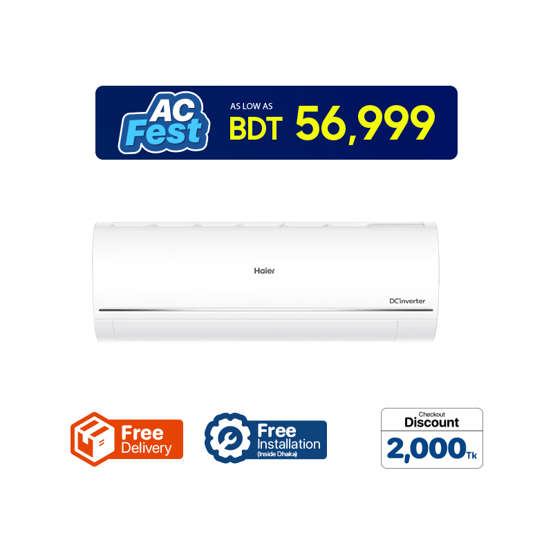 Haier HSU-19UVCool (INV)(Pro) DC Inverter Air Conditioner - 1.6 Ton