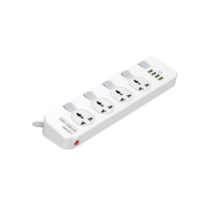 LDNIO SC4408 4 Power Socket + 4 USB Defender Series 2500W