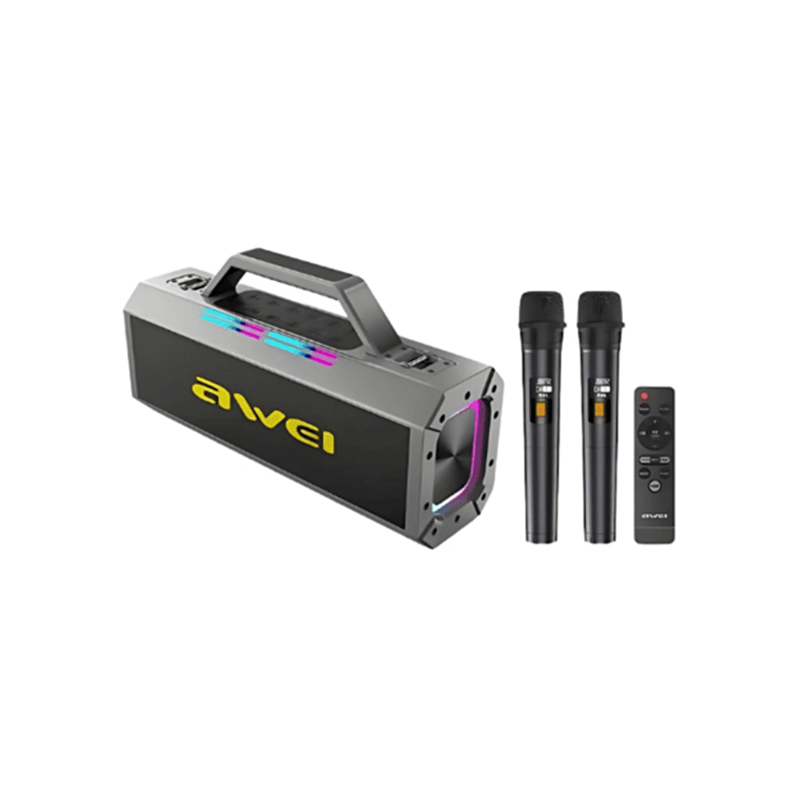 Awei KT8 Karaoke Wireless Speaker With Dual Microphone & Remote