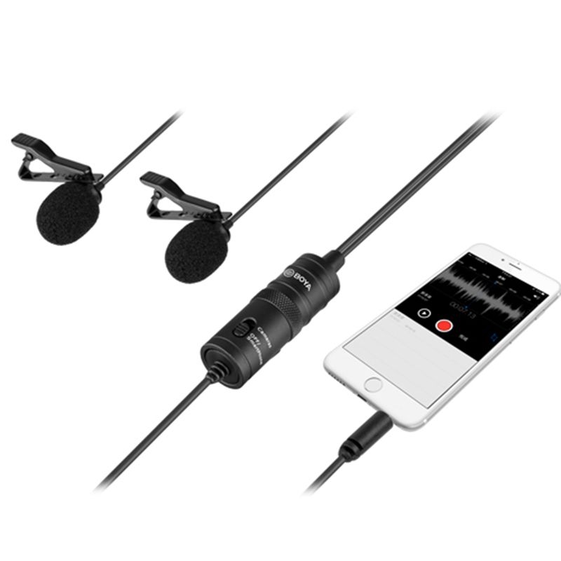 BOYA BY-M1DM Dual Omni-directional Lavalier Mic