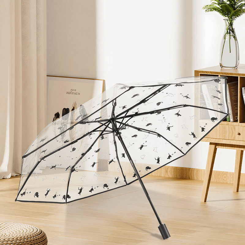ChromaClarity 23-inch Color-Block Automatic Tri-Fold Umbrella