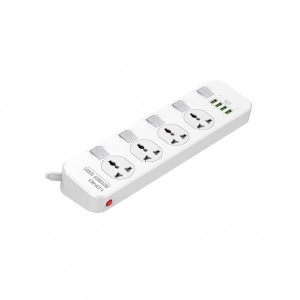 LDNIO SC4408 4 Power Socket + 4 USB Defender Series 2500W