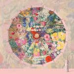 Dark Eyebrow & Green Duckweed 16-Rib Print Umbrella