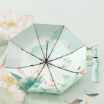 The Blossom Secret 21-inch 8-Rib Inner Floral Print Umbrella