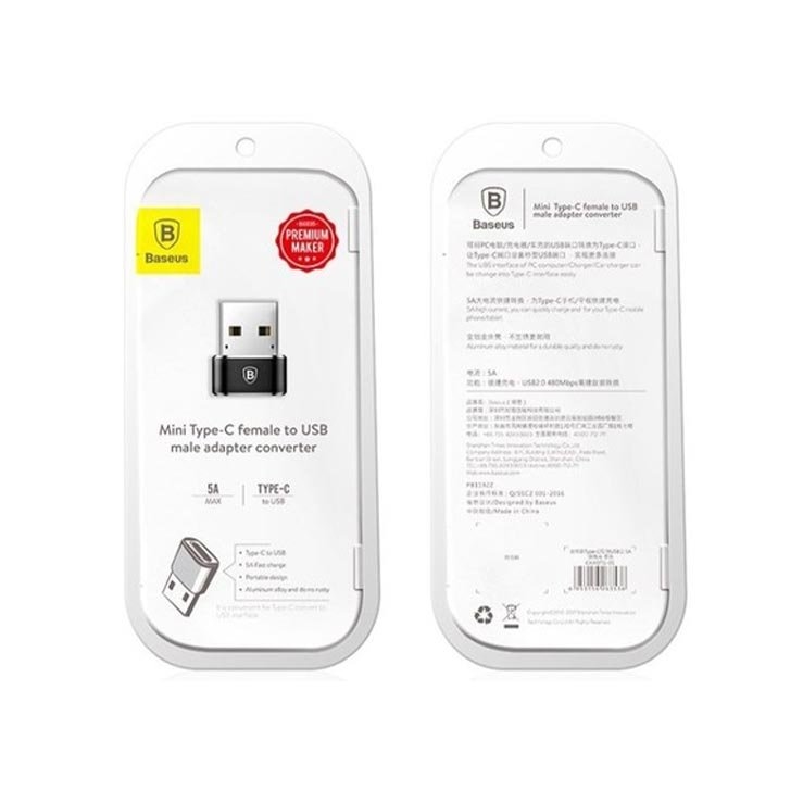 Baseus Mini Type-C Female to USB Male Adapter Converter