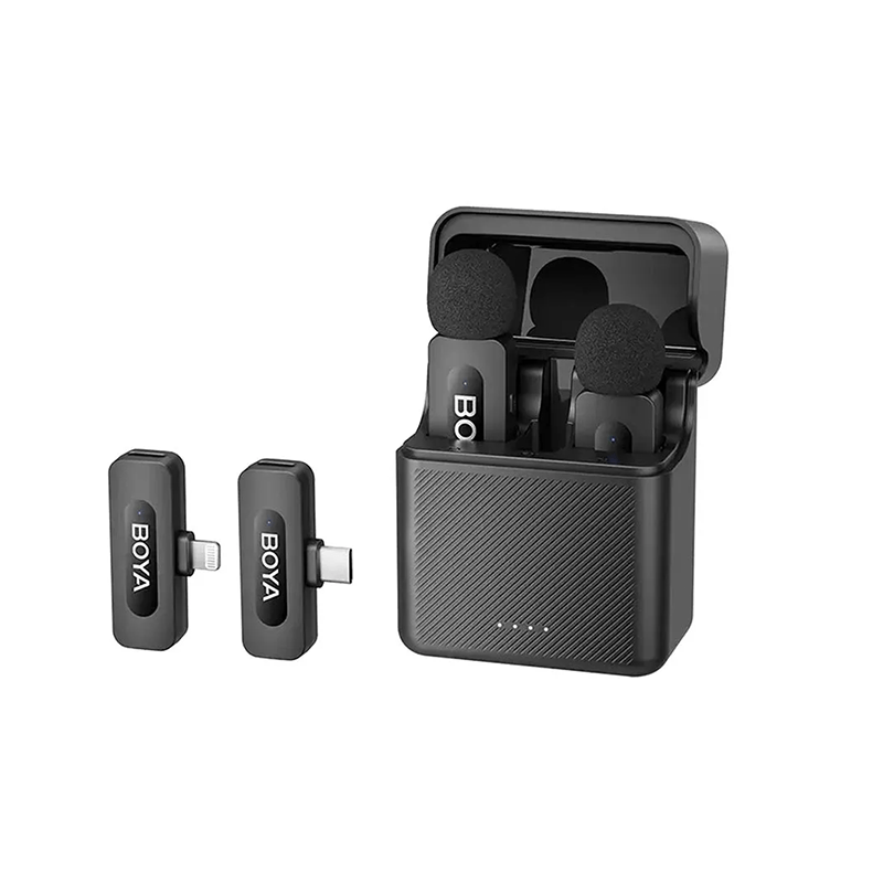 BOYA BY-V3 Combo 2.4GHz Dual-Channel Type-C & Lightning Wireless Microphone