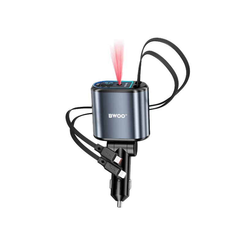 BWOO BO-CC109 120W 4 in 1 Car Charger