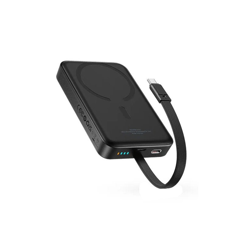 Baseus Magnetic Mini 30W Wireless Fast Charge Power Bank with Built-in Cable - 10000mAh