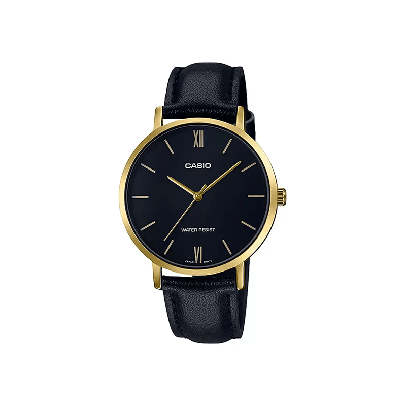 Casio Standard LTP-VT01GL-1B Leather Strap Women's Watch