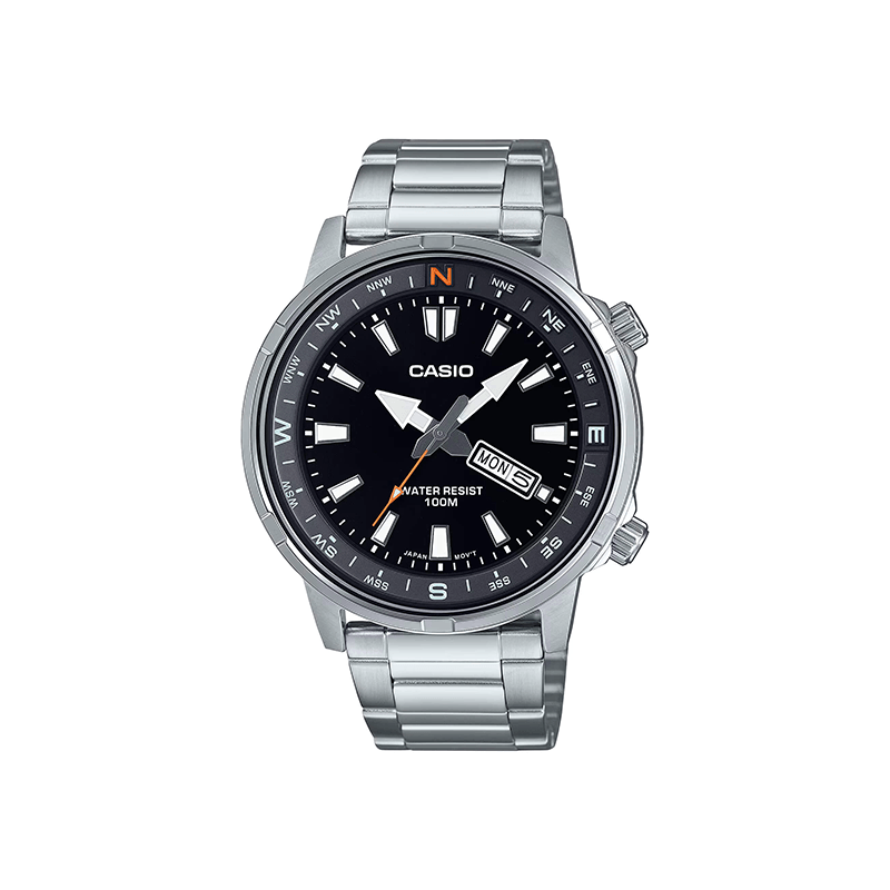 Casio Standard MTD-130D-1A4VDF Day Date Stainless Steel Men’s Watch