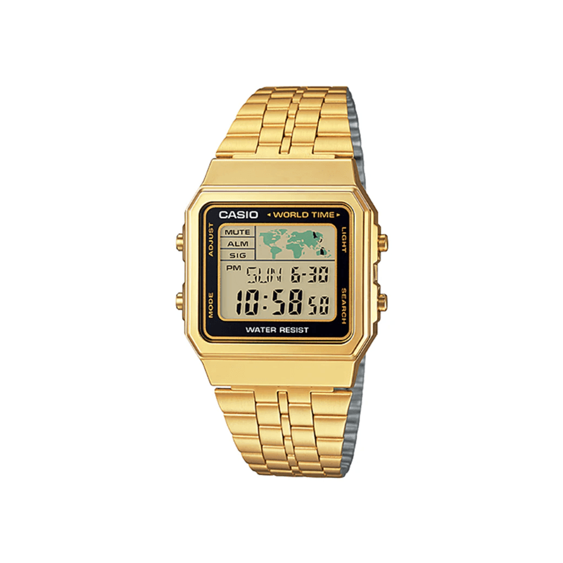 Casio Vintage World Time A500WGA-1DF Digital Chain Watch