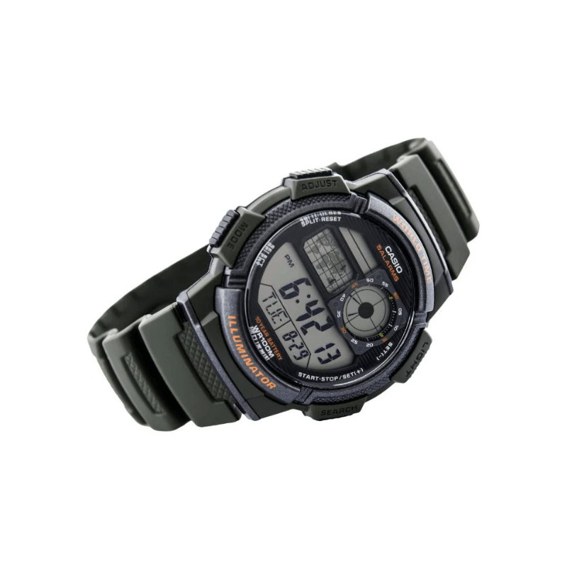 Casio Youth World Time AE-1000W-3AVDF Digital Resin Belt Men’s Watch