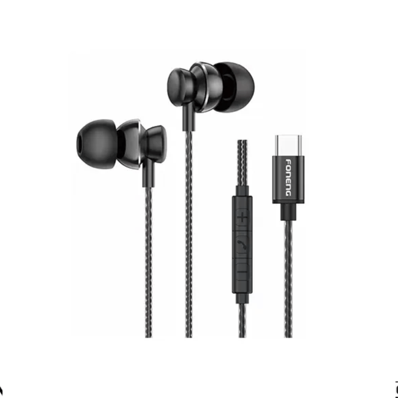 FONENG T67 Type-C In-Ear Heavy Bass Wired Earphone