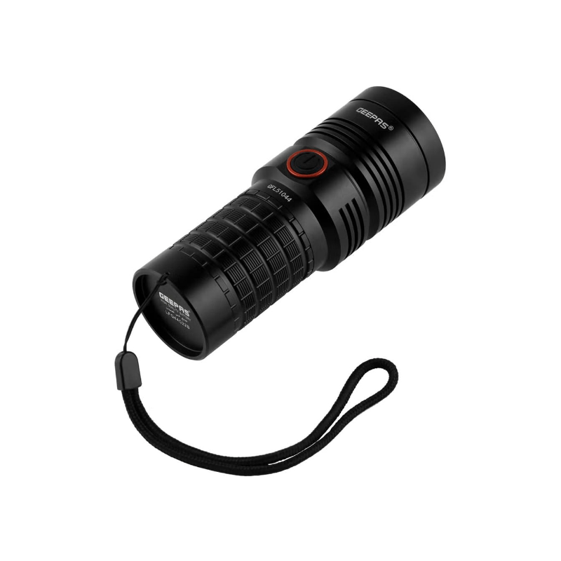 Geepas GFL51044 Rechargeable LED Flashlight with Power Bank