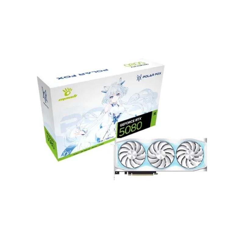 Manli Polar Fox V2 GeForce RTX 5080 OC 16GB GDDR7 Graphics Card