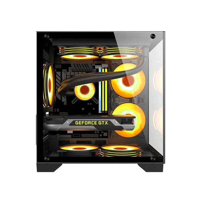 PC Power Ocean View m-ATX 3 ARGB Mid Tower Gaming Casing