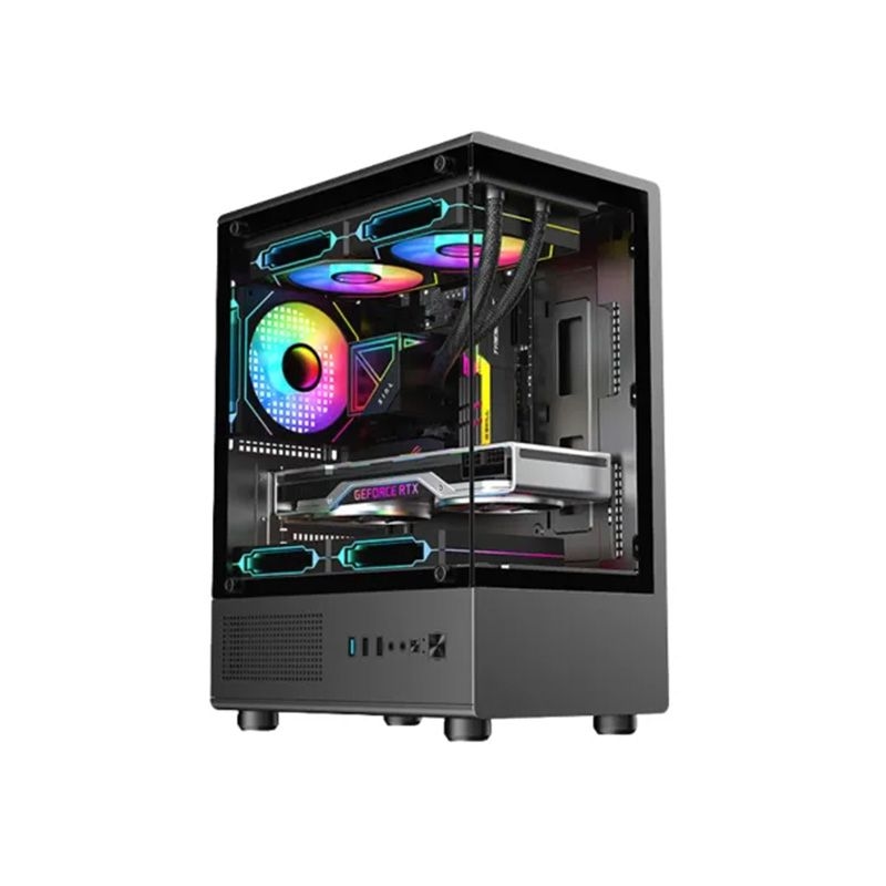 PC Power Vertical X2 mATX 5 ARGB Mid Tower Gaming Casing
