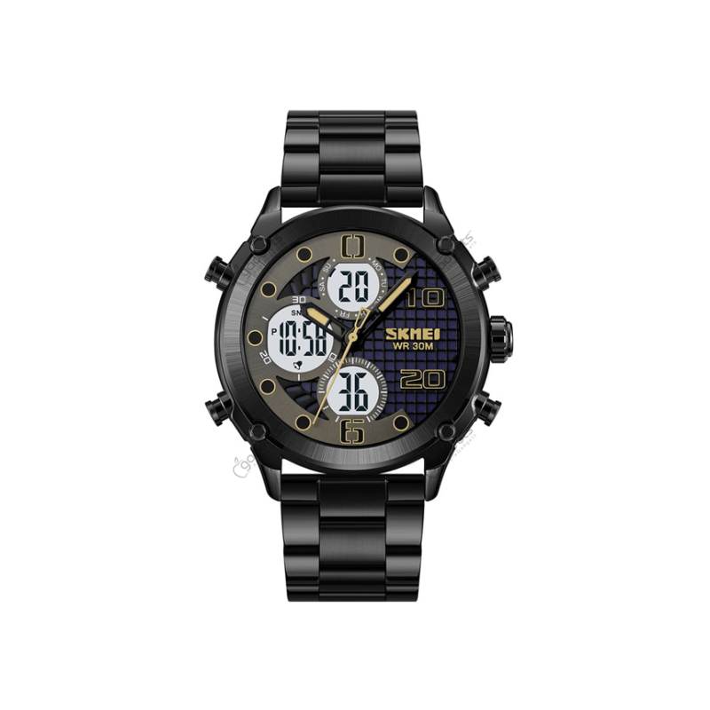 SKMEI 1975 Digital Analog Stainless Steel Strap Men’s Watch