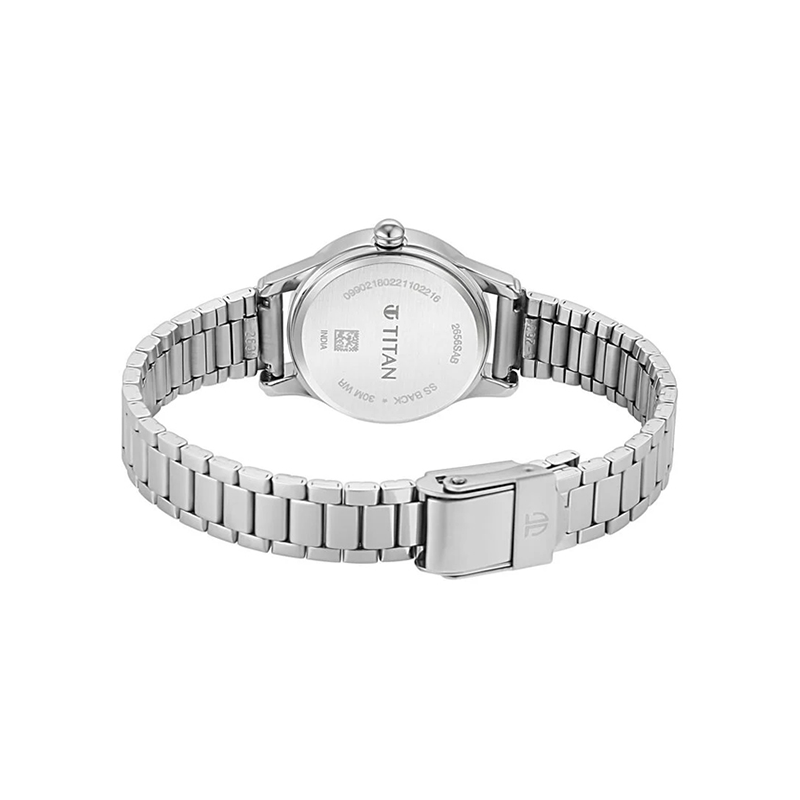Titan Lagan 2656SM03 Day Date Analog Stainless Steel Women's Watch
