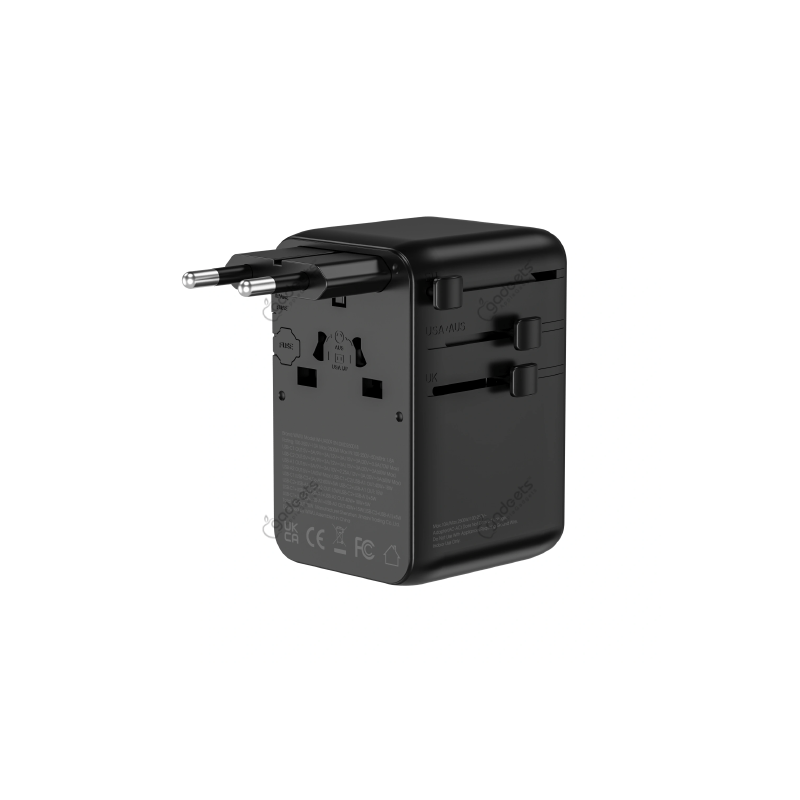 Wiwu Warrior Wi-UA009 GaN Universal Adapter with Cable - 70W