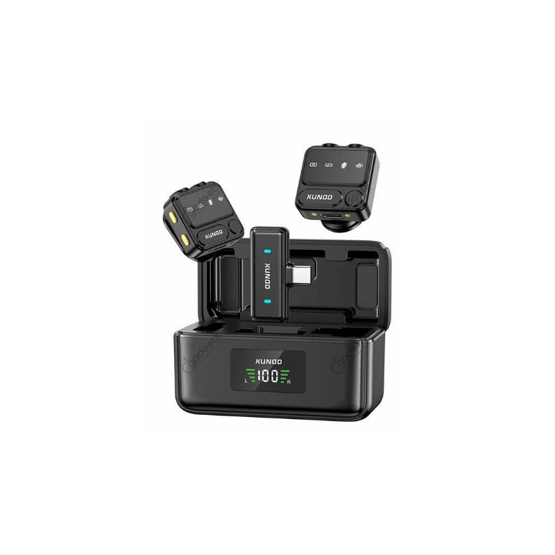 Xundd X58 Mini Wireless Lavalier 2 Transmitters & 1 Receiver Microphone