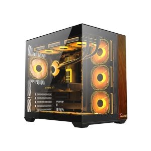 PC Power Dark Wood 10 ARGB Mid Tower Gaming Casing