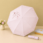 Floral Print Dual-Color Folding Umbrella