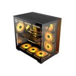PC Power Dark Wood 7 ARGB Mid Tower Gaming Casing