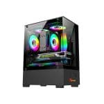 PC Power River View m-ATX 5 ARGB 350W PSU Gaming Casing