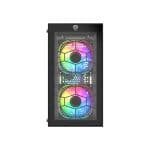 PC Power Spider Web Crystal Mini Tower 3 ARGB Fan Gaming Casing with 230W PSU