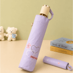 Premium Love Print Dual-Tone Folding Umbrella